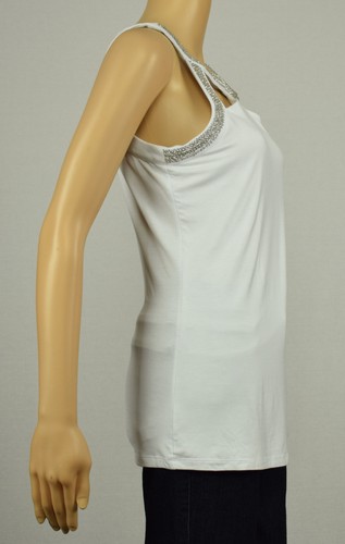 INC International Concepts Womens White Embellished Cutout Halter Top M L XL - Picture 3 of 4