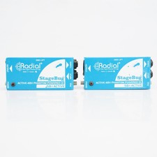 2 Radial Sb-1 Stagebug Compact Active Direct Boxes Dis W/ Cables #54030
