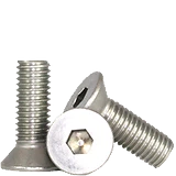 #6-40 x 3/8" Non-Standard Flat Socket Cap Screws, Fine, 18-8 Stainless, 25 Pack
