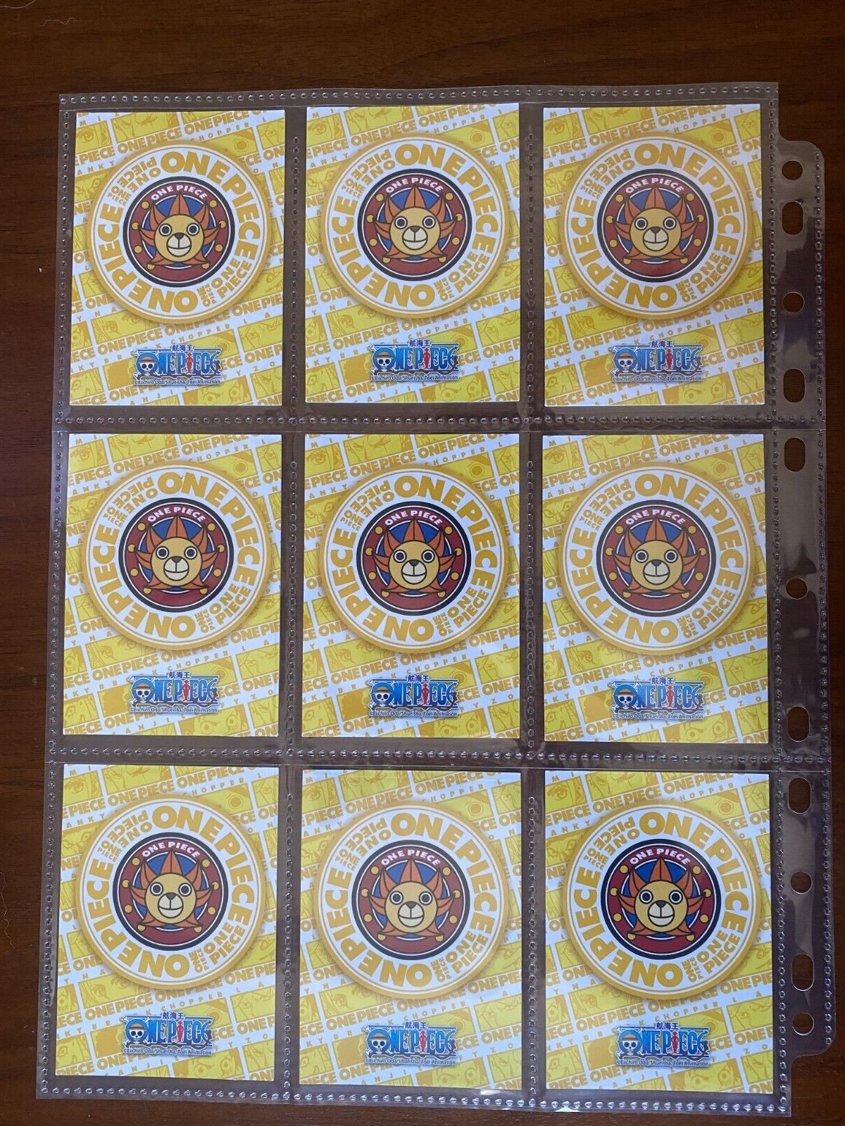 One Piece Anime Collectable Trading Card Cute Face 9 Cards QR Insert Set