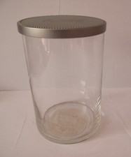 YANKEE Candle Clear Empty Glass JAR with Rubber Stopper Lid, Clean 20oz, 5.5" H