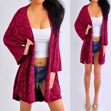 LULAROE Burgundy Magenta Dolman Batwing Lace Cardigan Sweater Shirt Top L Large