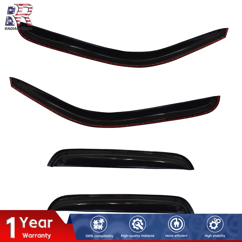 Window Visor For 1999-2006 Chevy Silverado/GMC Sierra Sun Rain Guard Deflector Foto 3 de 4