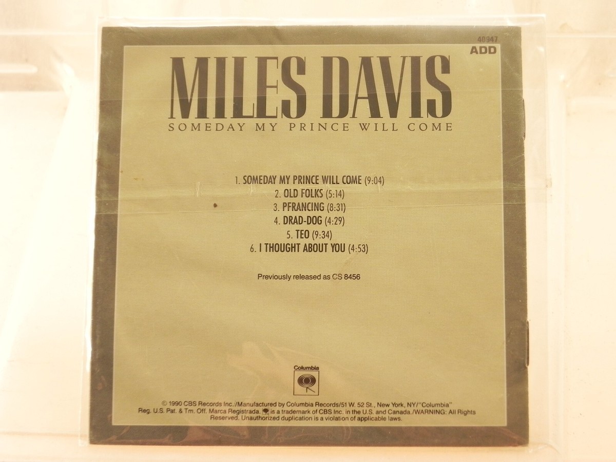 Someday My Prince Will Come by Miles Davis/Miles Davis Sextet (CD