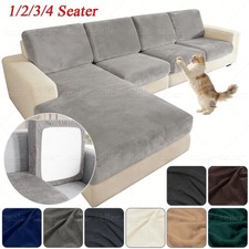 Seater Sofa Seat Covers Stretch Velvet Couch Slipcover Protector Cushion Cover