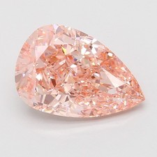 7.09 Ct Fancy Vivid Pink Color VS1 Lab Grown Pear Cut IGI Certified CVD Diamond