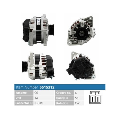 Wechselstromgenerator EB1758Q 373002B101 0986082210 8EL738213091 2655447