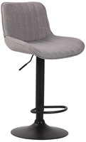 Barhocker Lentini Stoff Schwarz Grau