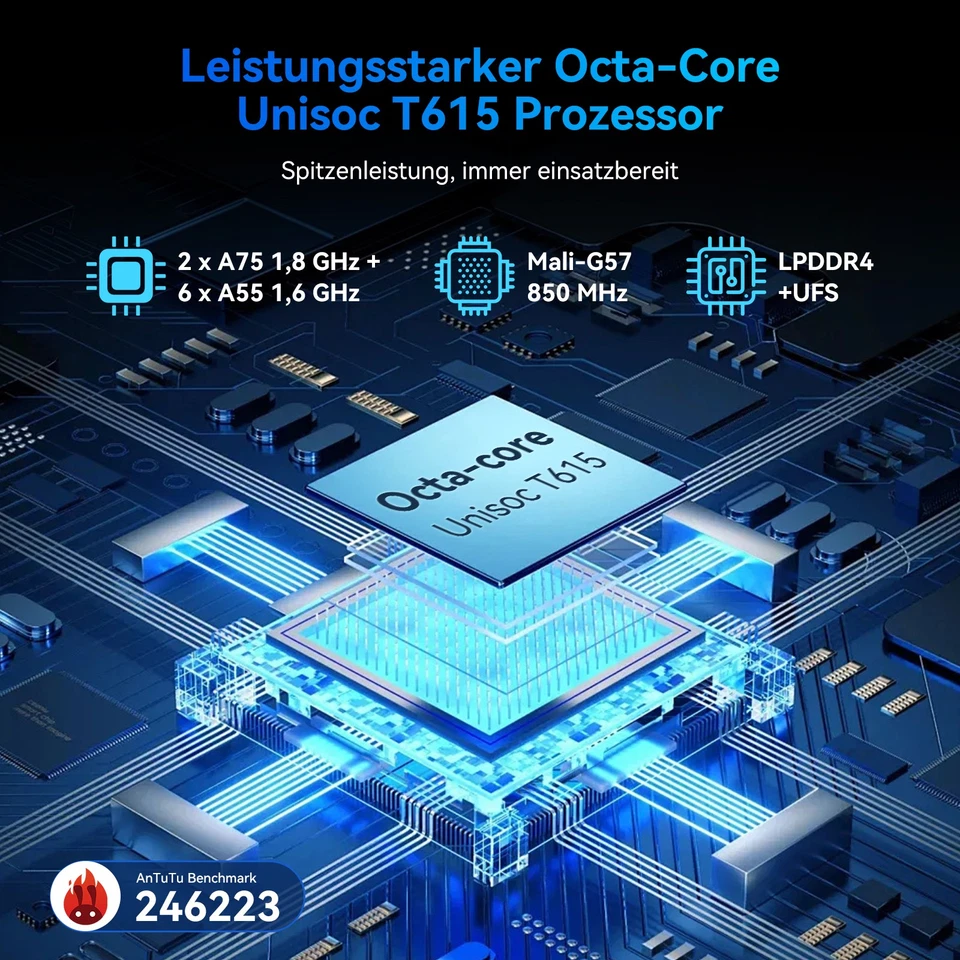 TABWEE T90 WiFi Tablet 11 Zoll Andriod16 24GB+128GB 8000mAh Gemini AI Octa Core - Bild 4 von 4