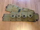 Vintage Canvas Cartridge Ammo Belt 9 Pocket WW1 Military