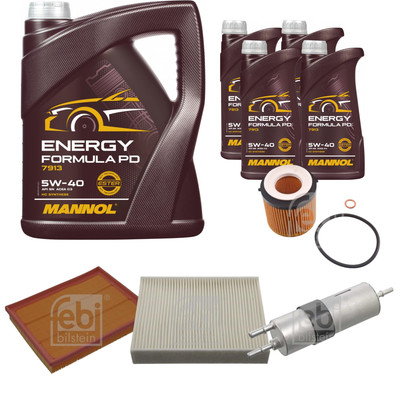 FEBI BILSTEIN Inspektionspaket 9L MANNOL Energy Formula PD 5W-40 für BMW 3er