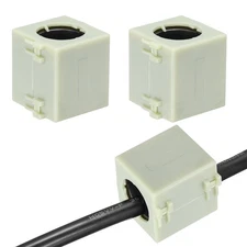 19mm Clip-on Ferrite Ring Core Square for Cable, Yellow 2pcs