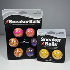 Sneaker Balls Odor-Fighting Shoe Fresheners 6 Pack Tie Dye  2 Pack Happy Face 