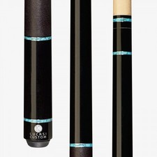 Lucasi LZD5 Zero Flexpoint Pool Cue   Black Turquoise Recon Linen Wrap Warranty