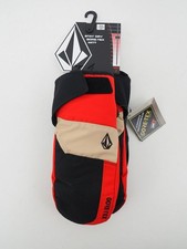 New Volcom Men's Stay Dry Gore-Tex Mitt Ski Mitten Size Small Red / Black