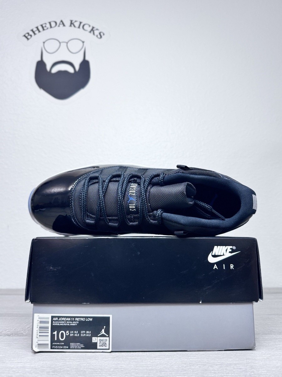 シューズ(男性用) Nike Air Jordan 11 Retro Low \"Space Jam\" Nike Jordan 11 Retro Low Space Jam Black Patent Leather Men GS