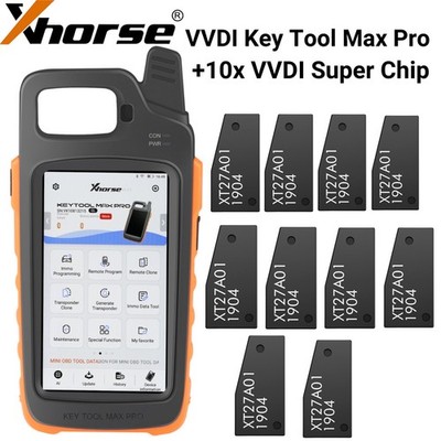 Xhorse VVDI Key Tool Max PRO +10Pcs VVDI Super Chip XT27A01 XT27A66 Transponder
