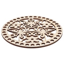 2 Pcs Weaving Basket Bottom Base Home Decor Bag Wooden Bottoms for Crochet