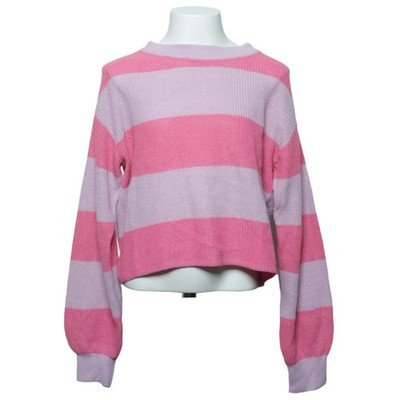 H&M, Strickpullover, Größe: 134/140, Pink/Lila, Acryl, Streifen, Mädchen #Dlw