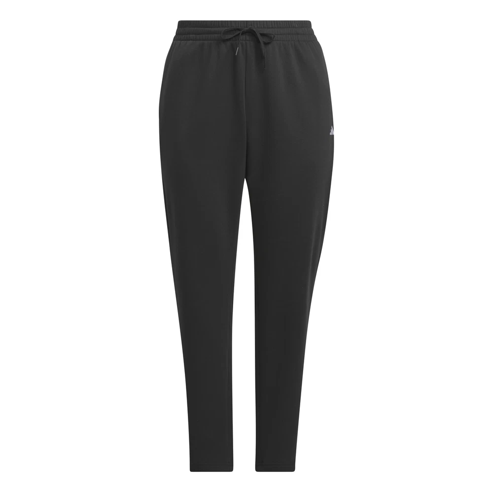 adidas Essentials Small Logo Feel Cozy Open Hem Joggers Plus Size Womens Black C