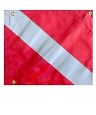 Nylon Scuba Diver Down Diving Boat Flag w/ Stiffener Dive 20x24in
