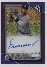 2024 Bowman Chrome Purple Refractor 142/199 Francisco Vilorio #BMA-FV Auto 1su7