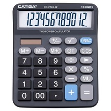 Premium Commercial 12-Digit Large Desktop Calculator with Huge 5-Inch LCD Displa