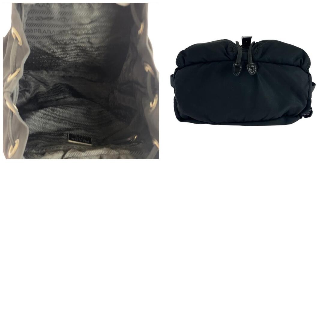 PRADA Tessuto Triangle Logo Plate Black Silver Hardware Nylon Backpack Ladies 50 thumbnail 4