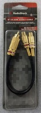 6" RCA Y Adapter 1 RCA Male Plug To 2 RCA Female.Shielded And Gold Plated.