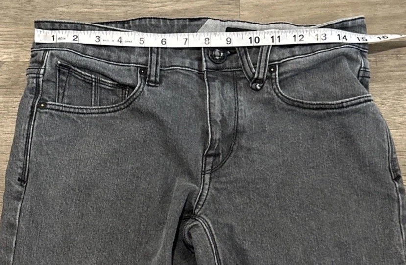 Volcom Jeans Mens 29x31 Vorta Slim Straight Stretch Dark Wash Med Rise - Image 4 of 4