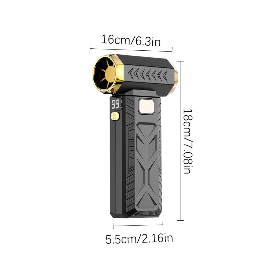 Dust Blower 3-Gear Adjustable Cordless Fan USB Rechargeable Turbine Air - Bild 4 von 4