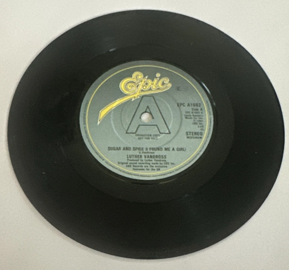Luther Vandross promo ~ Sugar And Spice (I Found Me A Girl) EX / M - Image 2 of 4