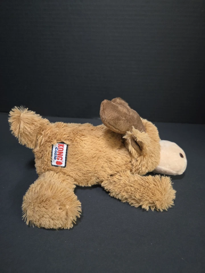 Juguete cómodo de peluche chirriante KONG Cozie Marvin Moose lanzar y agitar perro Foto 4 de 4