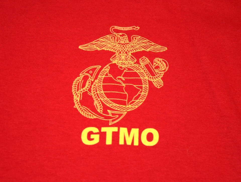 Camiseta Vintage Gildan Talla L 2010s Cuerpo de Marines Security Force Company Cuba Foto 3 de 4