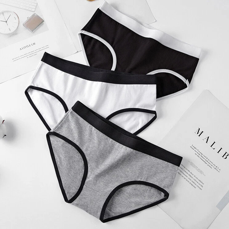 Paquete de 5 Sexy Mujeres Niñas Algodón Bragas Calzoncillos Lencería Ropa Interior Transpirable Foto 2 de 4
