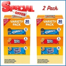 Nabisco Cookie Variety Pack with OREO, Chips Ahoy , Nutter Butter 30 pk. 2x