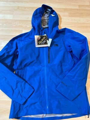$300 Outdoor Research Men's Foray GORE-TEX  Super Stretch Jacket Size L Blue New