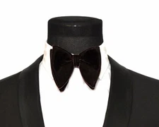 Mens FERUCCI Oversized Bow Tie - Brown Velvet Bowtie, Mens big bow tie