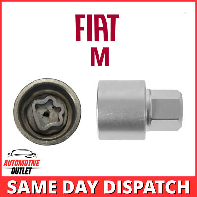 MASTER LOCKING WHEEL SECURITY NUT BOLT REMOVER KEY SOCKET M FOR FIAT