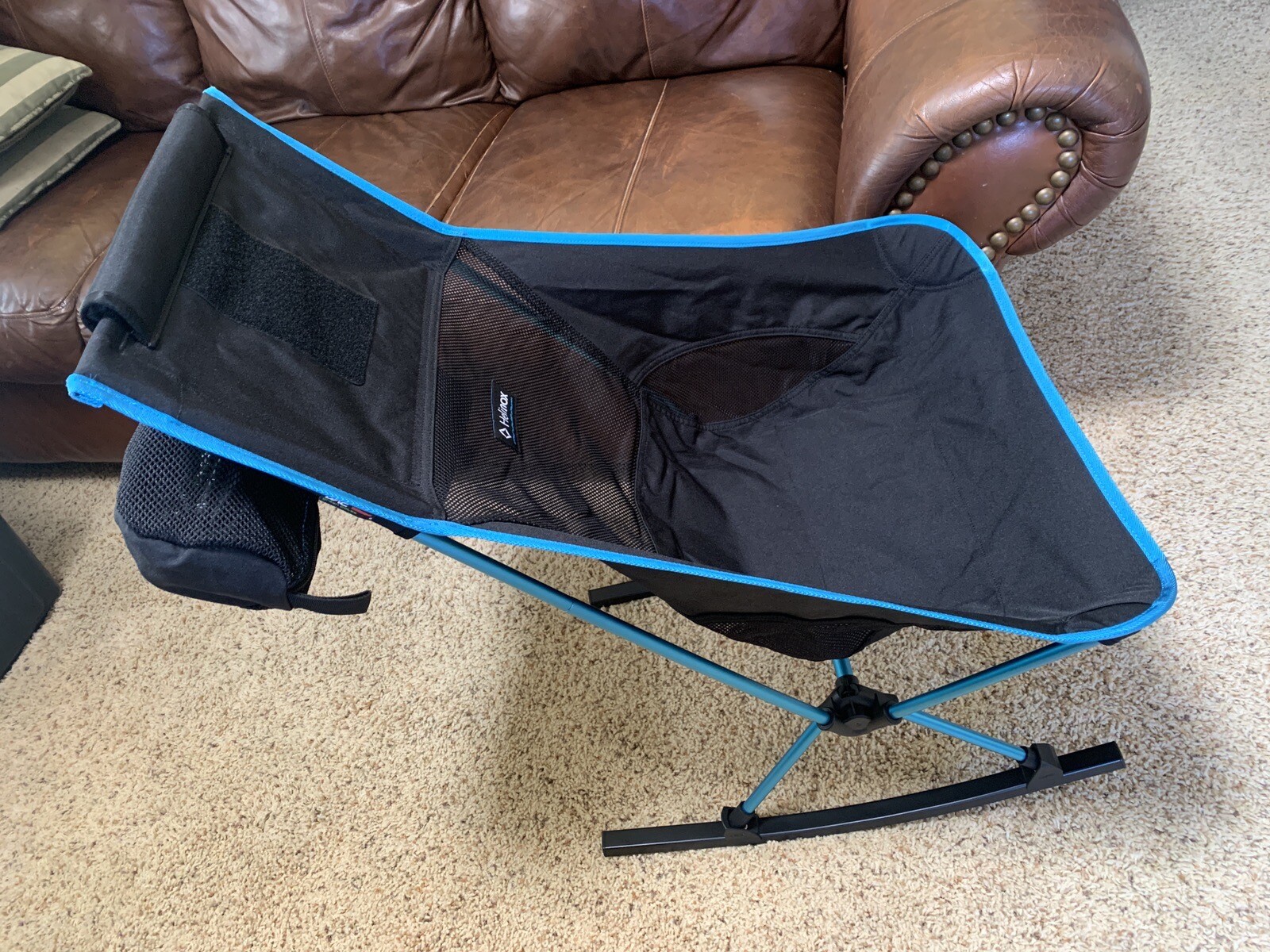 Silla HELINOX Dos Balancines Negro Azul Camping Mochilero Ligera