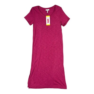 Jessica Simpson Women's Raspberry Soft Jersey Side Slits T-Shirt Midi Dress  SM. | eBay