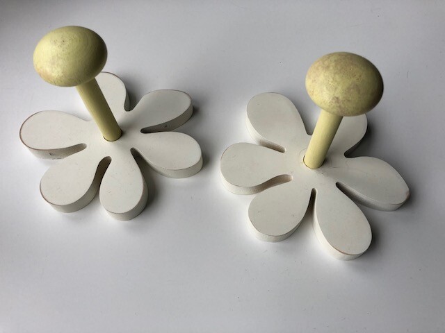 Set Of 2 Butterfly Pottery Barn Kids Wall Coat Hooks Wood Girls
