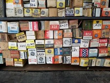 130 New old stock RCA, SYLVANIA, GE LAMP TUBES entrainment reeiving tubes W CASE