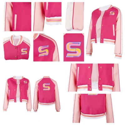 2024 The Substance:Sue Cosplay pink Coat Costume Halloween Carnival party Suit