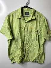 Men’s Woolrich Green Button Down Dress Shirt With Collar Size 2XL