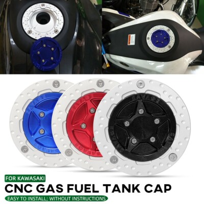Fuel Gas Tank Cover Cap For KAWASAKI NINJA 125/400/650 ZRX 1200/S
