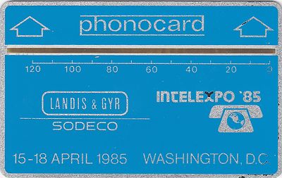 TK136a Phone Card IntelExpo 1985 PhoneCard Washington D.C. First USA Card Mint
