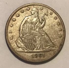 1861 Seated Liberty half dollar, XF, better  date