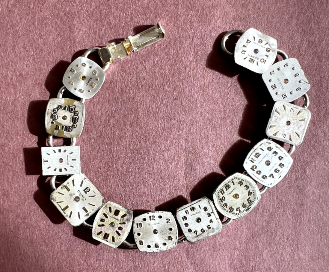 Unique Statement Vintage Multi Watch Face Bracele… - image 18