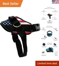 Reflective No-Choke Dog Harness with 3 Leash Clips - Small Size, Stylish Design